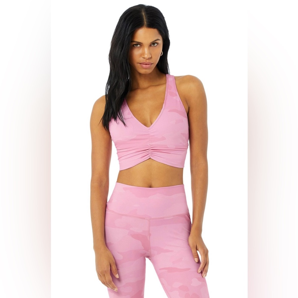 Alo Yoga Vapor Wild Thing Bra Pink Camo